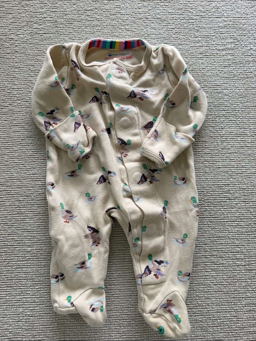 Magnetic Me Premie Footed One-Piece with Duck Print